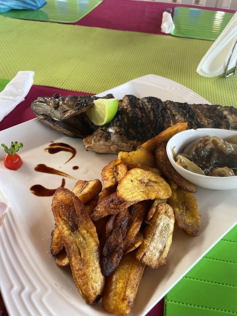 Gorée Island: A Painful But Must-Visit in Senegal fried fish and platain at Gorée Island