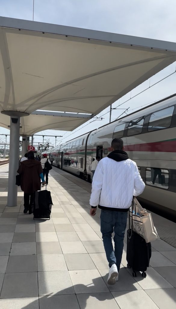 taking the train in Morocco