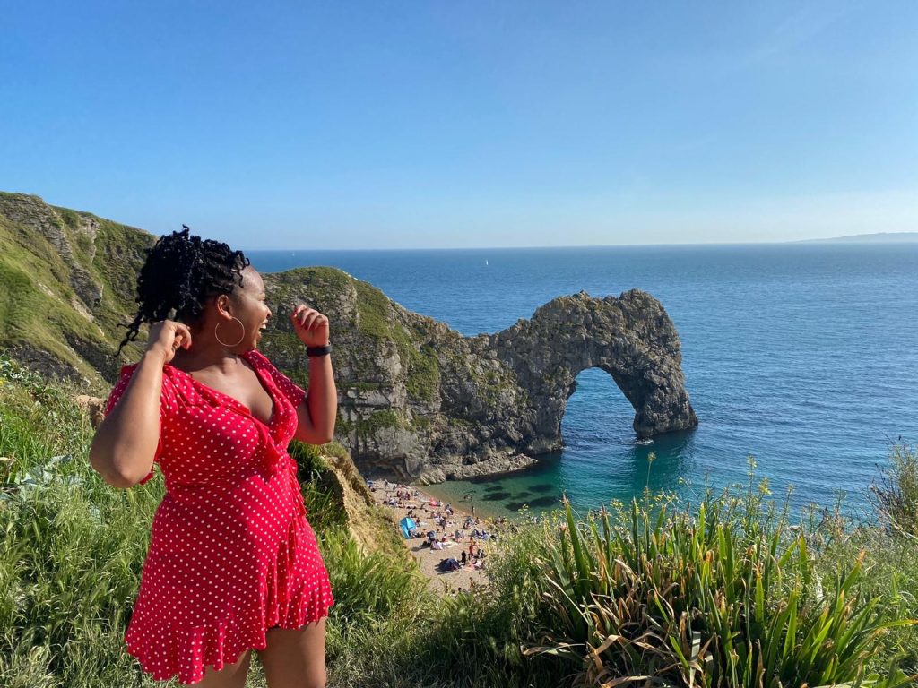 Black women in Durdle Door