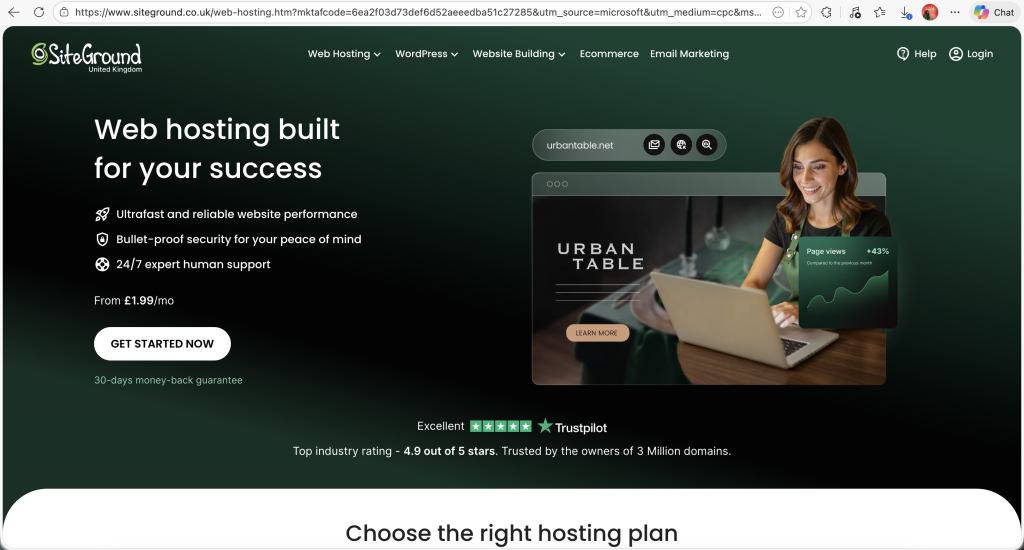 Siteground Web Hosting